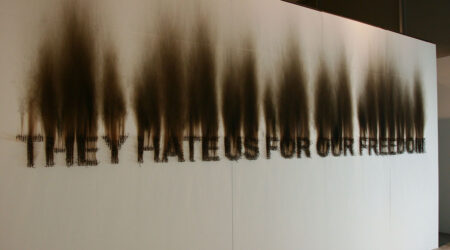 <em>Claire Fontaine</em>, installation view, Contemporary Art Museum St. Louis, December 10–21, 2008. Photo: Cole Root.