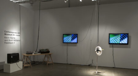 <em>Brett Williams and Kevin Harris: Feedback 2</em>, installation view, Expo Chicago, September 19,–22, 2013. Photo: Clare Britt.