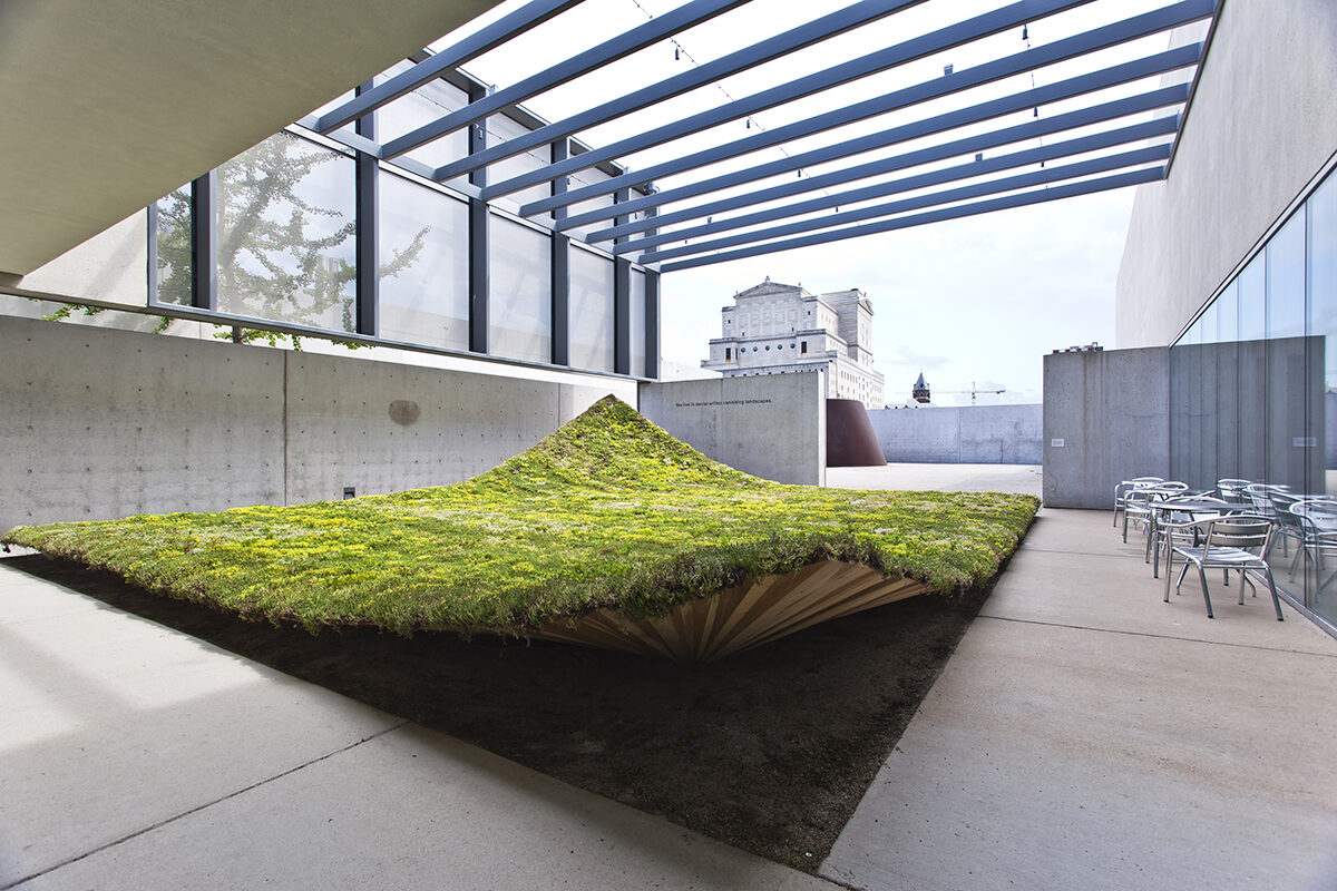 <em>Green Varnish</em>, installation view, Contemporary Art Museum St. Louis, May 23–September 13, 2015. Photo: David Johnson.