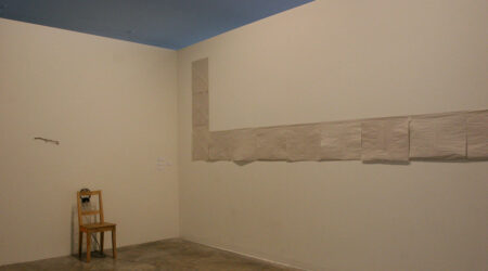 <em>Hayley Tompkins and Sue Tompkins</em>, installation view, Contemporary Art Museum St. Louis, March 11–22, 2009. Photo: Nicole Stevens.