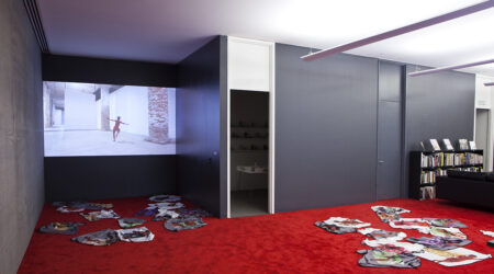 <em>Lili Reynaud-Dewar: I Sing the Body Electric</em>, installation view, Contemporary Art Museum St. Louis, May 6–August 14, 2016. Photo: David Johnson.