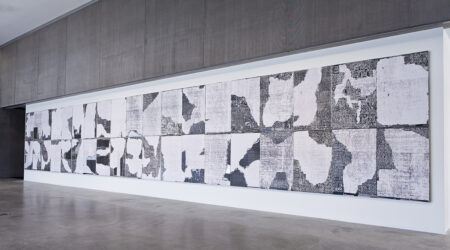 <em>Mark Bradford: Receive Calls on Your Cell Phone from Jail</em>, installation view, Contemporary Art Museum St. Louis, May 6–August 14, 2016. Photo: David Johnson.