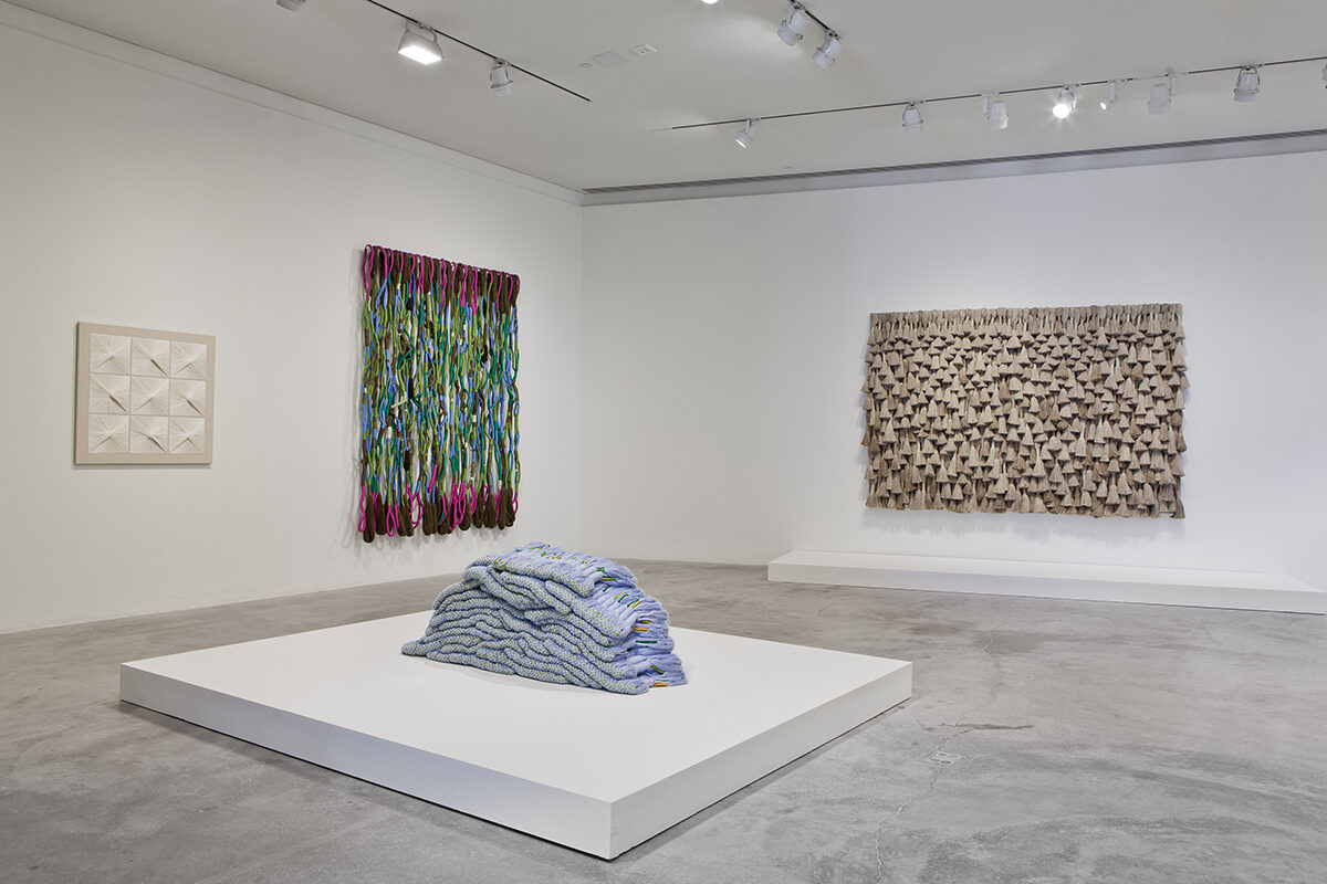 <em>Sheila Hicks</em>, installation view, Contemporary Art Museum St. Louis, September 11–December 27, 2015. Photo: David Johnson.