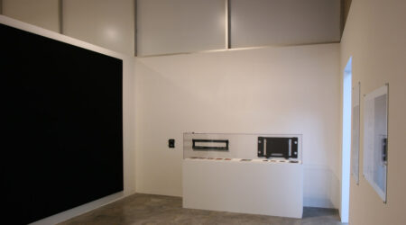 <em>Simon Denny</em>, installation view, Contemporary Art Museum St. Louis, December 7, 2010–January 9, 2011. Photo: Alex Elmestad.