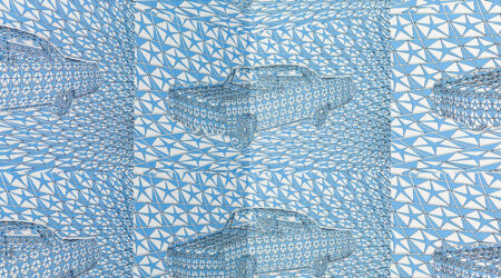 <em>Thomas Bayrle: Chrysler Tapete</em>, installation view, Contemporary Art Museum St. Louis, September 6, 2013 - December 29, 2013.