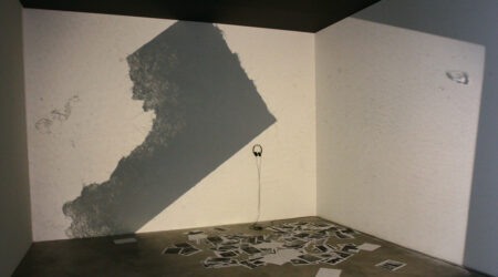 <em>Tris Vonna-Michell</em>, installation view, Contemporary Art Museum St. Louis, April 1–12, 2009. Photo: Nicole Stevens.