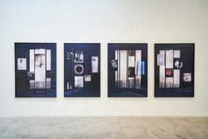 installation view of Sara Van der Beek, A Composition for Detroit, consisting of four framed photographs