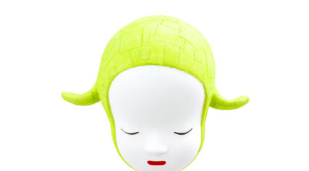 Yoshitomo Nara, <em>Sheep from Your Dream</em>, 1997. Fiberglass, resin, wood, lacquer paint, and cotton, 18 x 20 x 11 inches. Courtesy Lindemann Collection, Miami Beach.