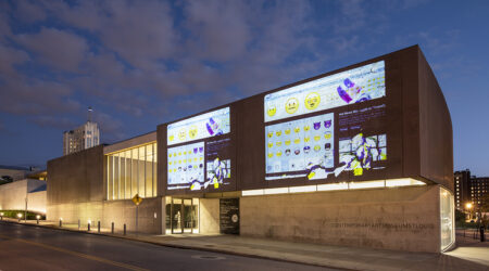 <em>Jennifer West: Emoji Piss Film</em>, installation view, Contemporary Art Museum St. Louis, September 7–December 30, 2018. Photo: Dusty Kessler. 