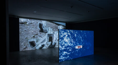 <em>SUPERFLEX: European Union Mayotte</em>, installation view, Contemporary Art Museum St. Louis, September 7–December 30, 2018. Photo: Dusty Kessler.