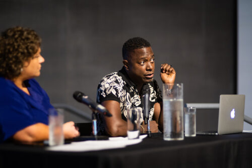 Artist Talk: Sanford Biggers. Photo: Virginia Harold.