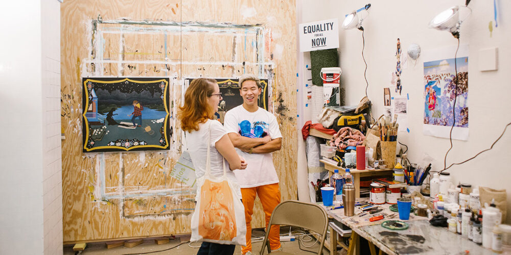 Yowshien Kuo in his studio. Photo: Abby Gillardi.
