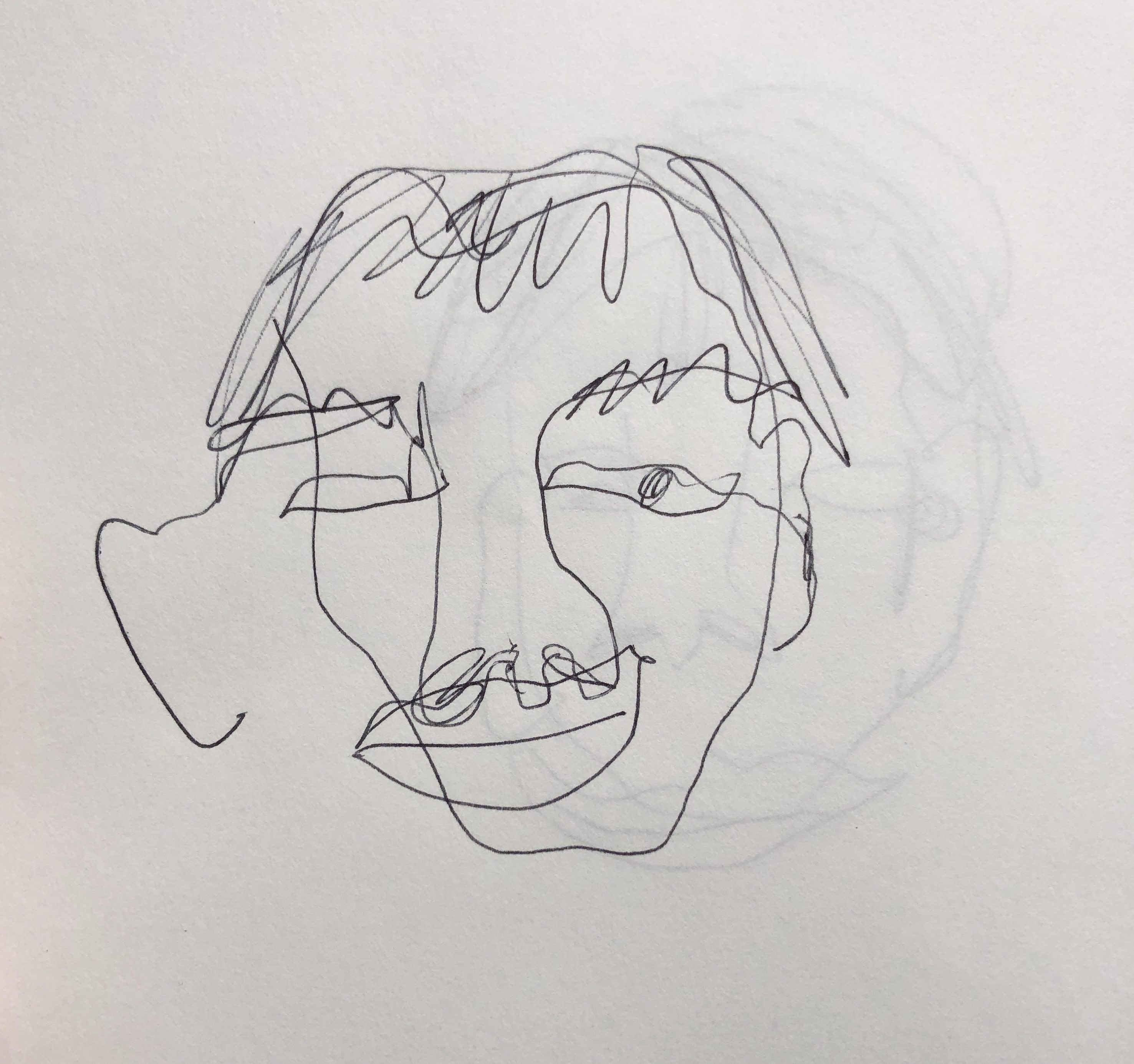 blind contour line drawing