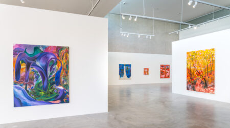 <em>Shara Hughes: On Edge</em>, installation view, Contemporary Art Museum St. Louis, September 3, 2021–February 27, 2022. Photo: Dusty Kessler.