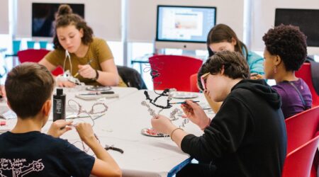 LEAP Middle School Initiative artists return to CAM's Education Studio in fall 2021.