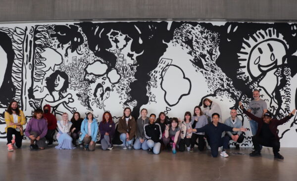 New Art in the Neighborhood 2023-24 cohort with artist Paul Chan. Photo: CAM staff.