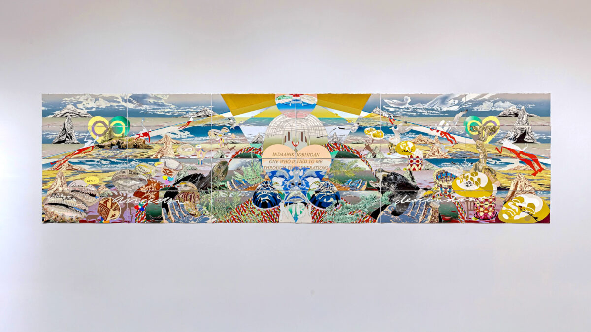 Installation view of “Andrea Carlson: A Painting is a Coin.” Courtesy The Goldfarb Gallery. Photograph: Toni Hafkensheid.