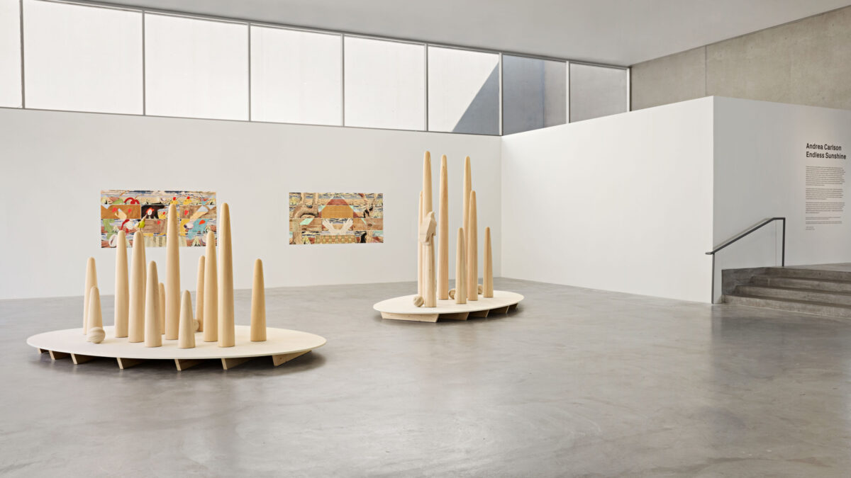 <i>Andrea Carlson: Endless Sunshine</i>, installation view, Contemporary Art Museum St. Louis, March 6–August 9, 2026. Photo: Izaiah Johnson. 