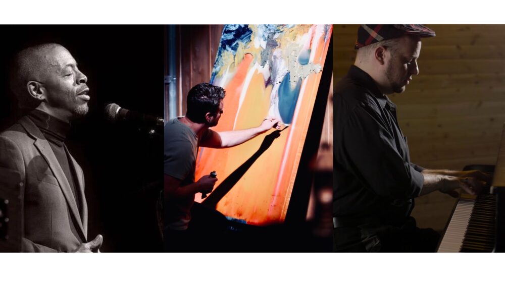 Left: Chuck Flowers. Photo: Phoebe Landrum Photography. Middle: David Pfanstiel. Photo courtesy the artist. Right: Nick Schleuter. Photo courtesy the artist.