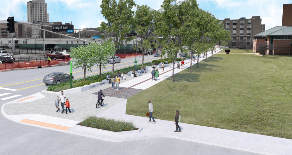 Rendering of the Brickline Greenway. Photo: Great Rivers Greenway.